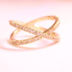 Beautiful Cross Ring Golden Color